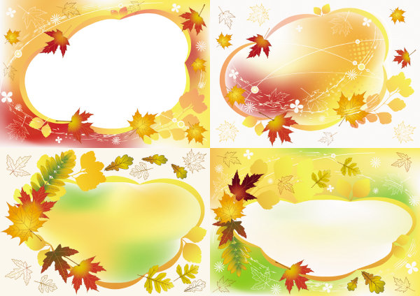 Beautiful autumn frame vector frame beautiful autumn   