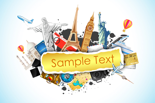 Creative Travel elements vector art 01 travel elements element creative   