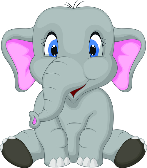 lovely cartoon elephant vector material 03 lovely elephant cartoon   