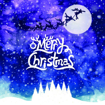 Christmas snow night vector background 02 Vector Background snow night Christmas snow christmas background   
