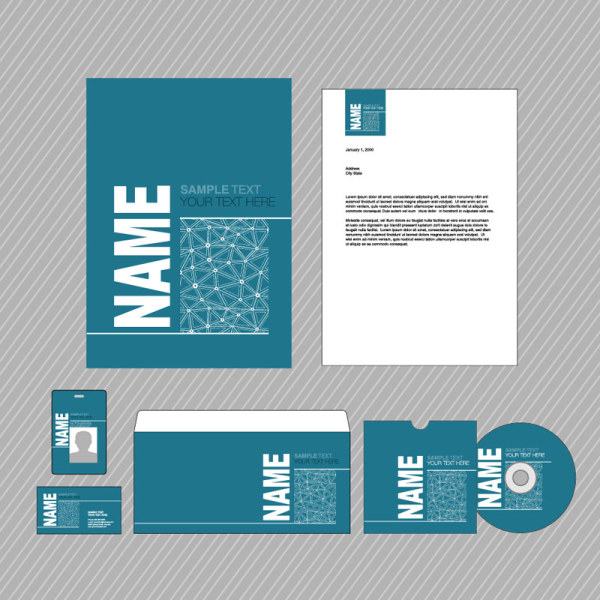 Set of Business identity Kit template design vector 01 template identity business   