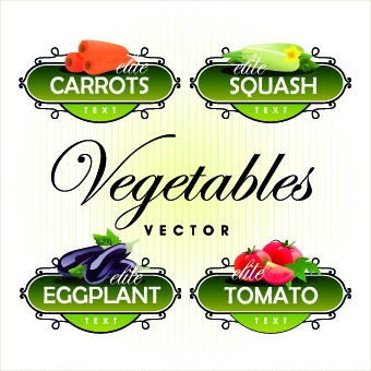 Fresh fruits and vegetables labels vector 03 vegetables vegetable labels label fruit fresh   
