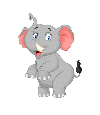 lovely cartoon elephant vector material 13 lovely elephant cartoon   