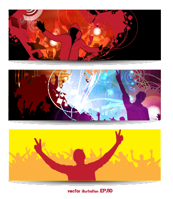 Music party creative banner vector graphics 03 vector graphics vector graphic party music graphics creative banners banner   