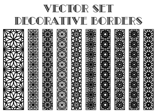 Black decorative border vector material decorative border decorative black   