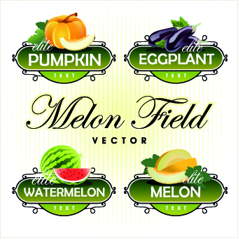 Fresh fruits and vegetables labels vector 04 vegetables vegetable labels label fruits   