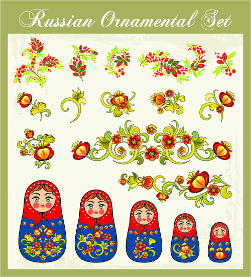Beautiful russian style ornaments design vector 03 russian russia ornaments ornament beautiful   