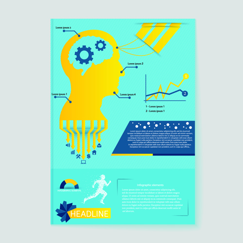 People with infographic flyer cover vector people infographic flyer cover   