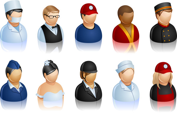 People of different occupations vector material people occupations different   