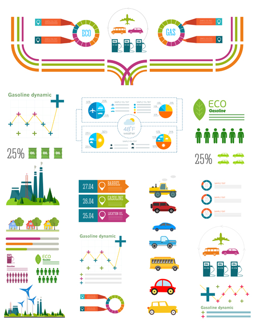 Gasoline oil with gas station infographic vector 03 oil infographic Gasoline gas station   