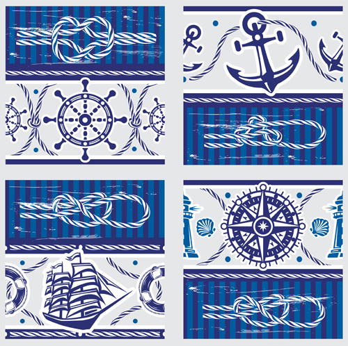 Creative marine elements vector pattern material 03 vector pattern pattern material pattern material marine creative   