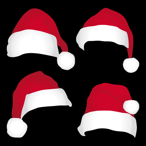 Different Christmas hat design elements vector set 04 hat elements element christmas   