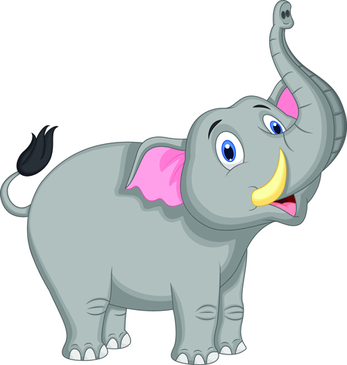 lovely cartoon elephant vector material 05 lovely elephant cartoon   