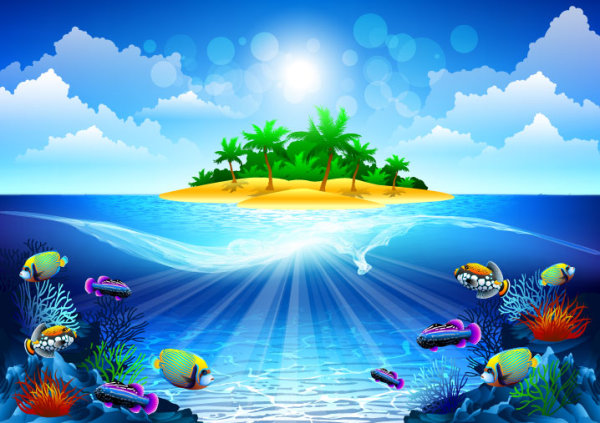 free vector Shiny Seawater 04 shiny Seawater   