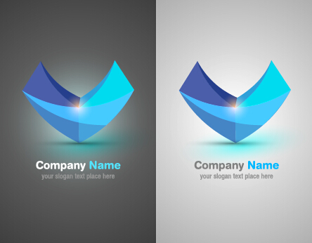 Colorful abstract company logos set vector 04 logos logo company colorful abstract   