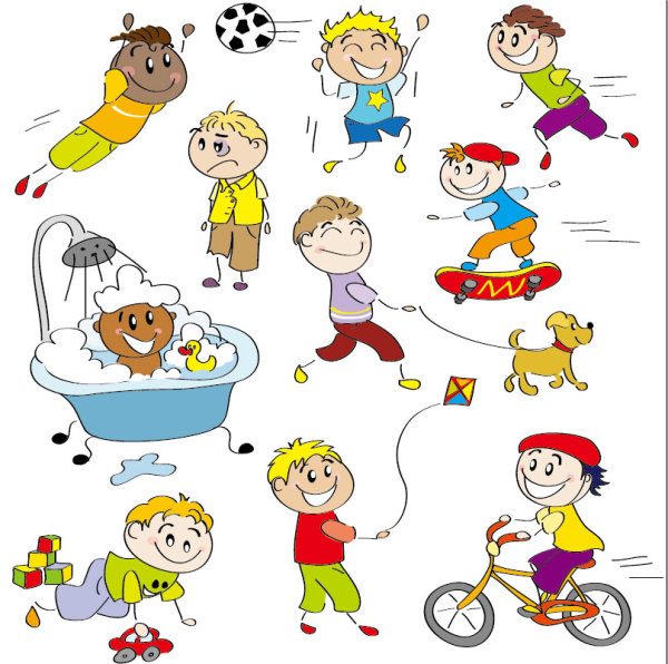 cartoon child elements Illustration vector 01 illustration elements element child cartoon   