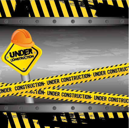 Construction warning sign vectors background 03 warning sign construction background   