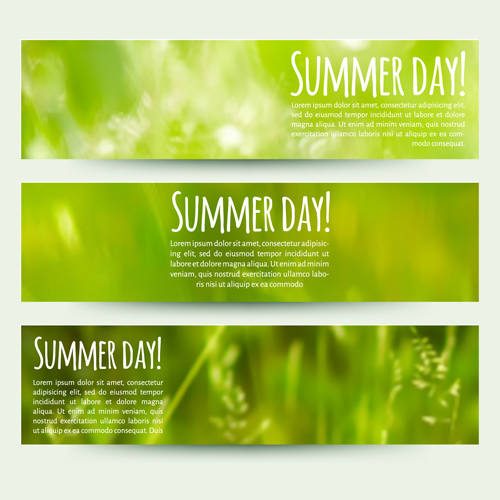 blurred green summer banner vector 02 summer green blurred banner   