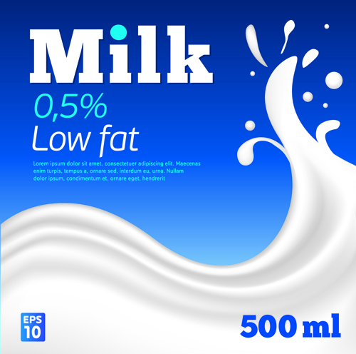 Blue style milk poster creative vector 01 style poster milk creative blue   