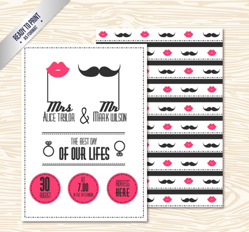 Creative wedding invitation card vector design wedding invitation design creative card   