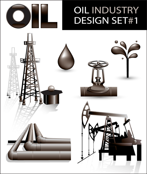 Oil industry design elements vector 05 oil industry elements element   