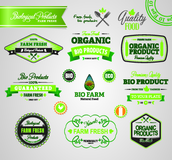 Organic food logos and labels vector 07 organic logos logo labels label   