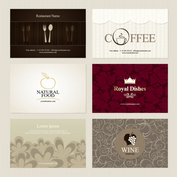 Presentation of creative coffee cards design elements vector 05 presentation elements element creative coffee cards card   