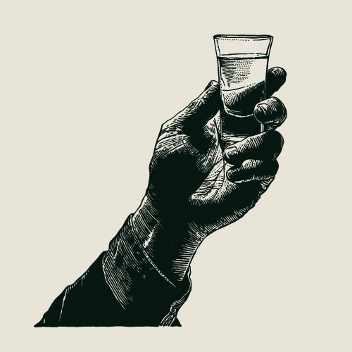 Whiskey cup with hand vector whiskey hand cup   