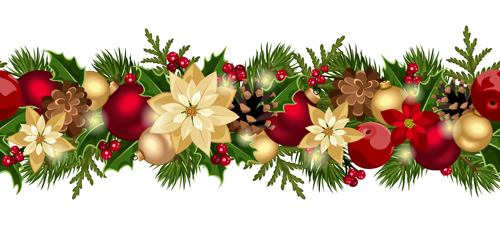 Christmas decorative seamless borders vectors 05 seamless decorative christmas border   