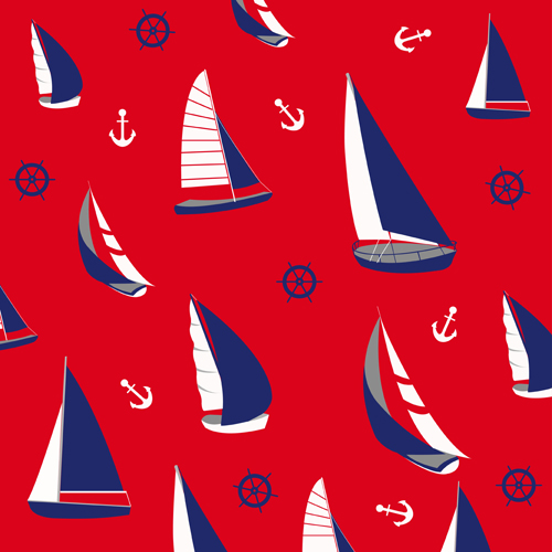 Nautical elements seamless pattern vector 04 seamless pattern vector nautical elements element   