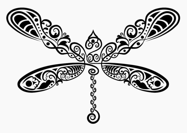 Hand drawn Dragonfly Decoration Pattern vector pattern hand drawn dragonfly decoration   