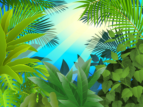 Elements of Tropical Scenery background vector 05 tropical scenery elements element   