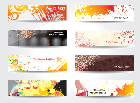 Set of Different Abstract Banners design vector 05 banner abstract   