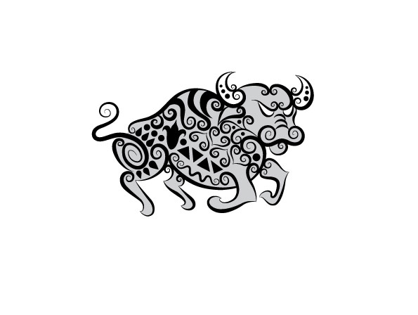 Hand drawn Cow Decoration Pattern vector pattern hand drawn decoration cow   