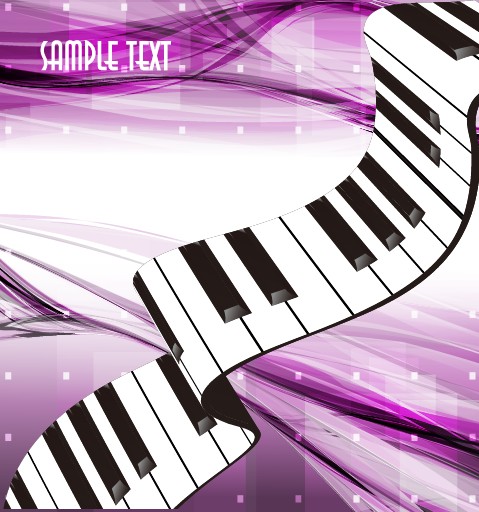 Set of Piano Backgrounds Vector graphics 05 piano   