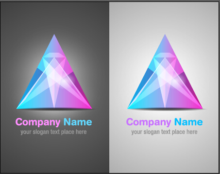 Colorful abstract company logos set vector 03 logos logo company colorful abstract   