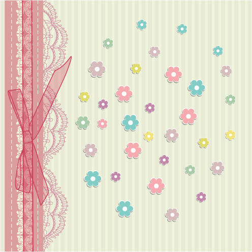 Refreshing lace with floral invitation cards vector 03 refreshing invitation cards invitation floral cards   