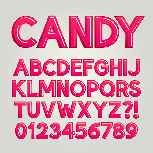 Red candy numbers and alphabets vector red numbers number candy alphabet   
