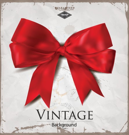 Beautiful bow with vintage background vector vintage beautiful background vector background   