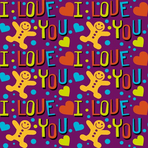 Love seamless pattern vector material 03   