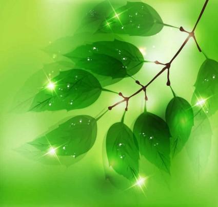 Nature background with fresh green leaves vectors nature leavess green fresh background   