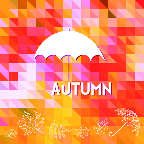 Geometric polygonal with autumn background vector 05 polygonal geometric background vector autumn background autumn   