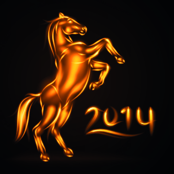 Fire horse 2014 design vector 05 horse 2014   