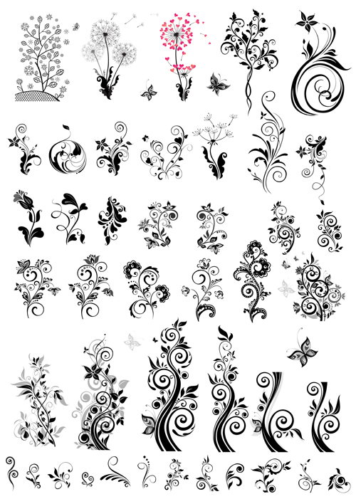 Decoration with ornaments floral vector graphics vector graphics ornaments ornament floral decoration   