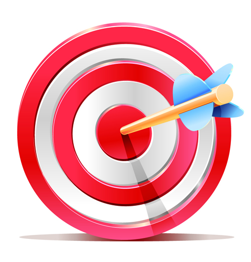 Red Target Aim with Darts elements vector 01 target red elements element darts Aim   