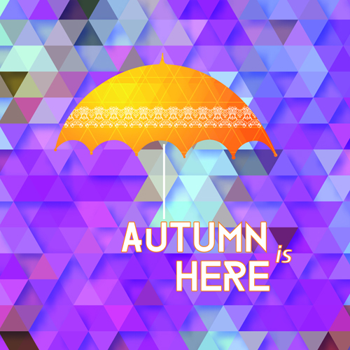 Geometric polygonal with autumn background vector 01 polygonal geometric background vector background autumn background   