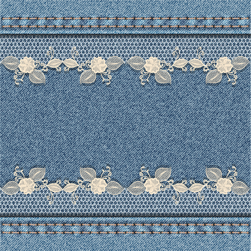 Denim with lace vector background lace denim background   