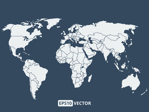 Simple world map vectors graphcs 02 world simple map graphcs   