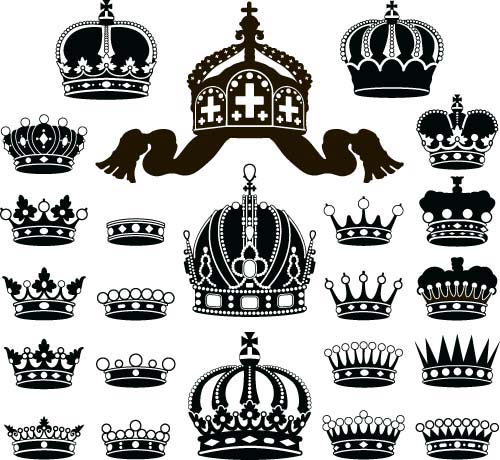 Crown ornaments vector material 01 ornaments material crown   