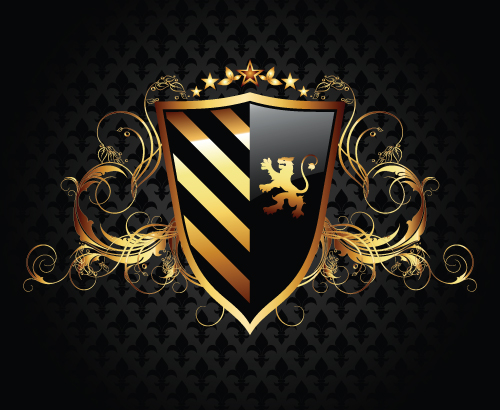 luxurious of Heraldic Shield design vector 05 shield luxurious heraldic   